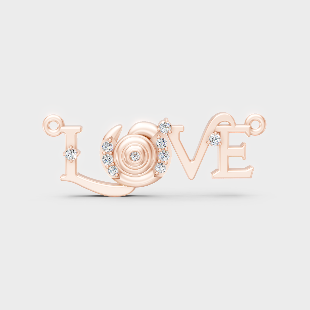 Rose Gold Round-Cut Lab-Grown Diamond Pendant For Modern Ethical Luxury